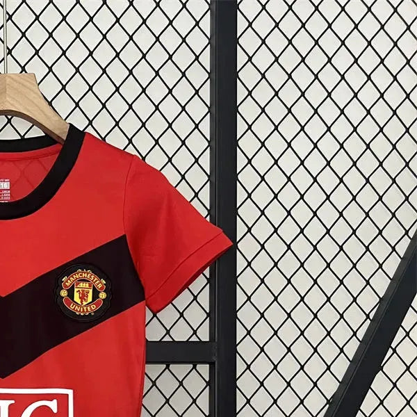 Retro Manchester United 0910 home jersey Kid Kits Size 16-28