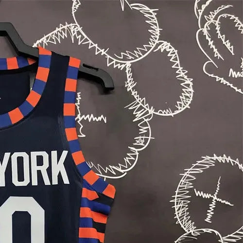 NBA New York Knicks Round Neck Black jersey S-XXL