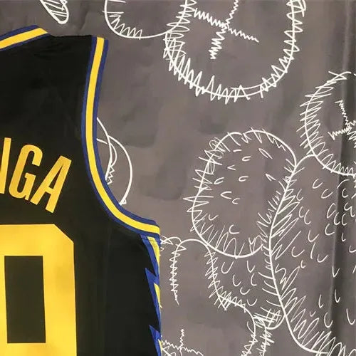 NBA Golden State Warriors V-Neck 75th anniversary Black Jersey KUMINGA#00 S-XXL