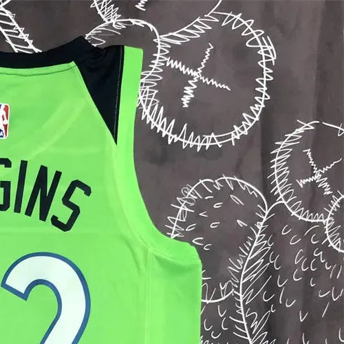 NBA Minnesota Timberwolves V-Neck Green WIGGINS#22 Jersey S-XXL