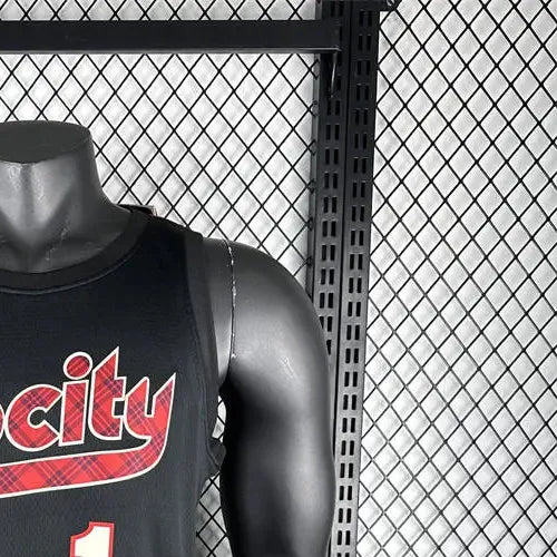 NBA Portland Trail Blazers 2024 Round Neck Black Jersey SIMMONS#1 S-XXL