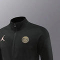 2024 PSG Black Jacket Training Suit Set Football Team Shirt Sports Fashion