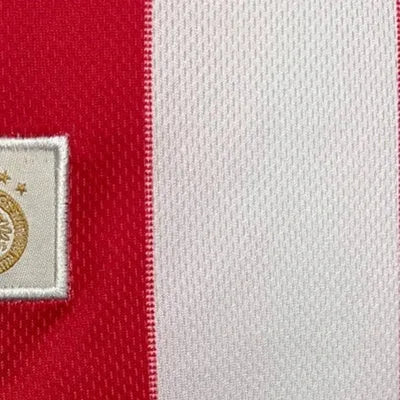 202526 Olympiacos 100th Anniversary Edition Red and White Jersey Fan Version
