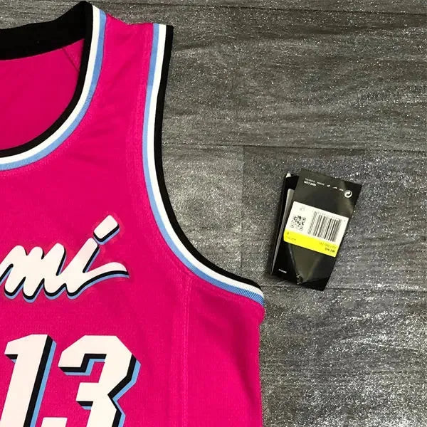 NBA Miami Hearts round neck Pink Jersey ADEBAYO#13 S-XXL