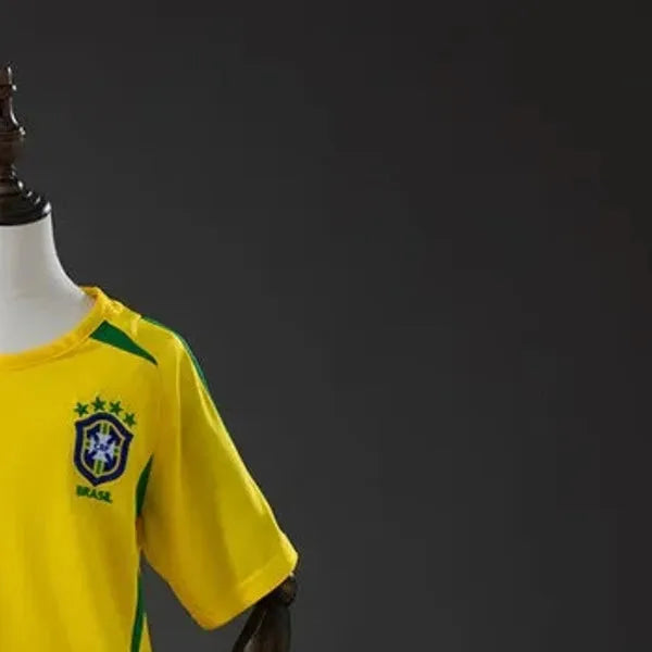Retro 2002 Brazil Home Kid Kits