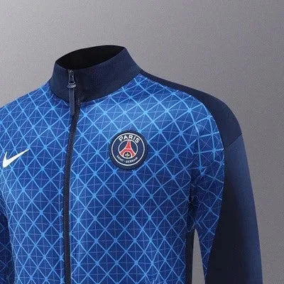 2024 PSG Blue Jacket Training Suit Set Football Team Shirt Sports Fashion