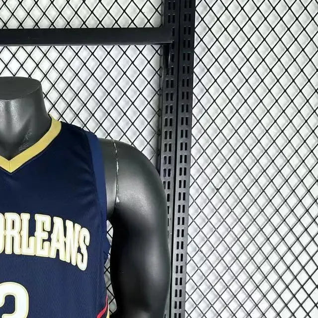 NBA New Orleans Pelicans 2023 V-Neck Dark Blue jersey POOLE#3