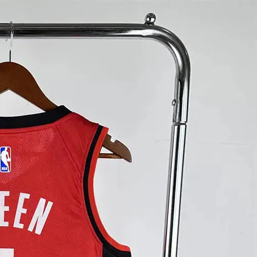 NBA Houston Rockets V-Neck Red Jersey GREEN#4 S-XXL