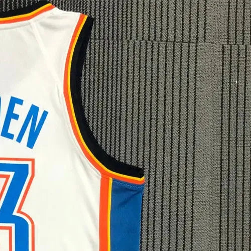 NBA Oklahoma City Thunder V-Neck White Jersey HARDEN#13 S-XXL