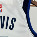 NBA Dallas Mavericks V-Neck White Jersey DAVIS#3 S-XXL