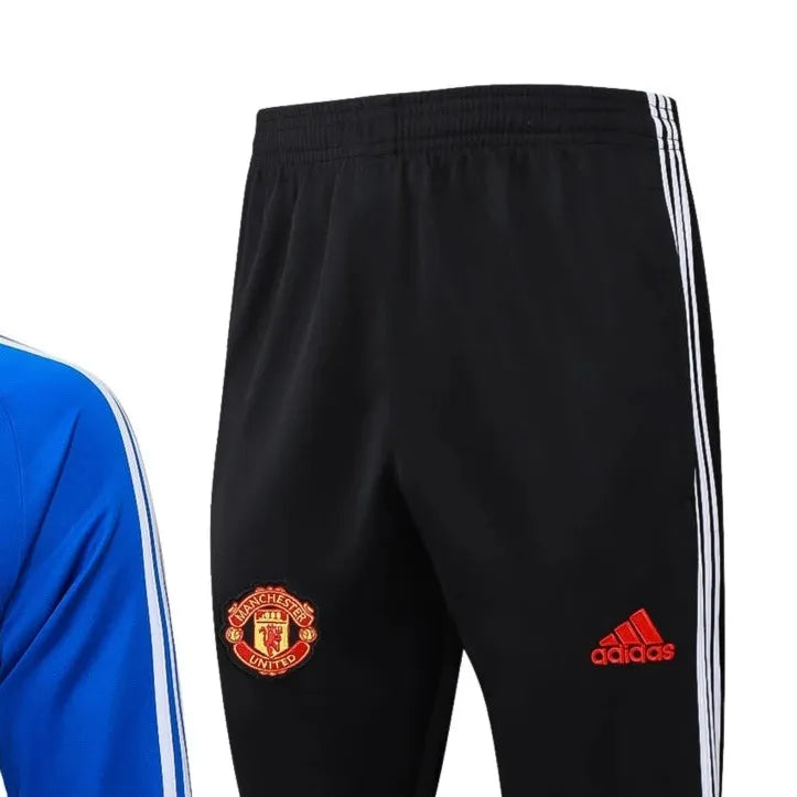 202526 Manchester United Colorful Blue Jacket Training Suit Set Football Team Shirt Sports Fashion