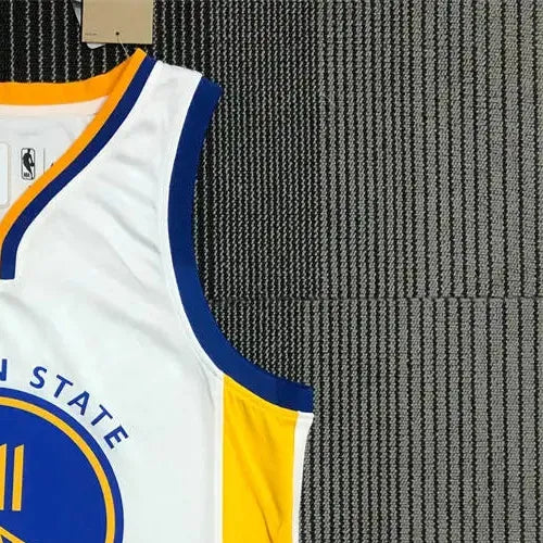 NBA Golden State Warriors V-Neck 75th anniversary White Jersey THOMPSON#11 S-XXL