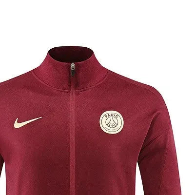 2024 PSG Maroon Jacket Training Suit Set Football Team Shirt Sports Fashion