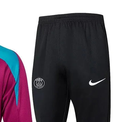 2425 PSG Red Long-sleeved half-pull training kit Football team kit