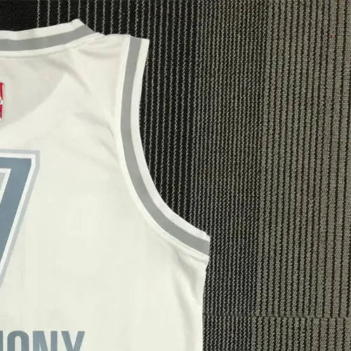 NBA Oklahoma City Thunder V-Neck White 75th Anniversary Jersey ANTHONY#7 S-XXL
