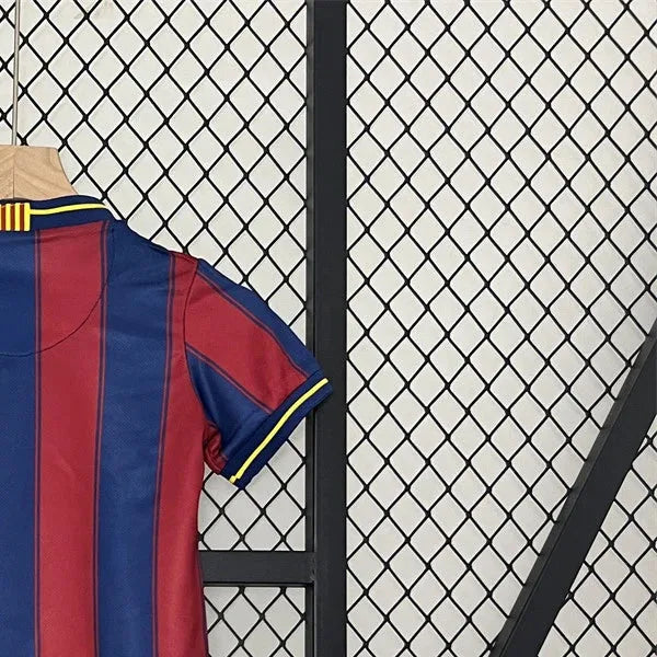 Retro Barcelona 0910 kids home jersey Kid Kits Size 16-28