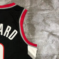 NBA Portland Trail Blazers V-Neck Black Jersey LILLARD#0 S-XXL