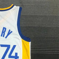 NBA Golden State Warriors V-Neck 75th anniversary WHITE Jersey CURRY#2974 S-XXL