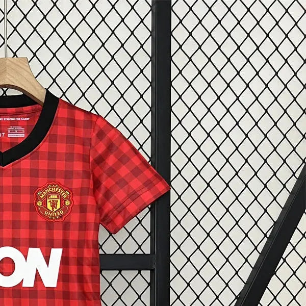 Retro Manchester United 1213 home jersey Kid Kits Size 16-28