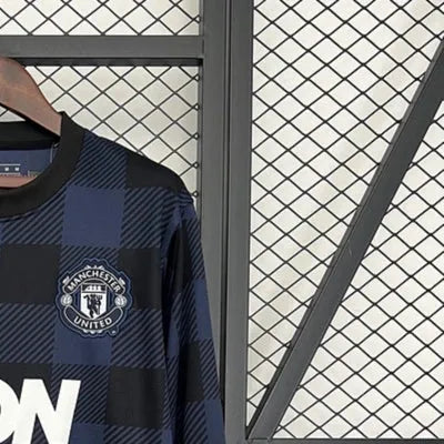 Retro Manchester United 201314 Black Long Sleeves jersey Fan Version