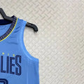 NBA Memphis Grizzies V-Neck Blue Jersey MORANT #15 S-XXL