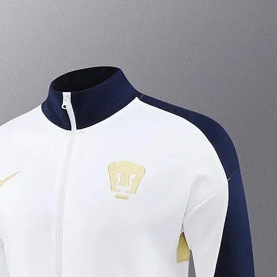 2024 Pumas UNAM White Jacket Training Suit Set Football Team Shirt Sports Fashion