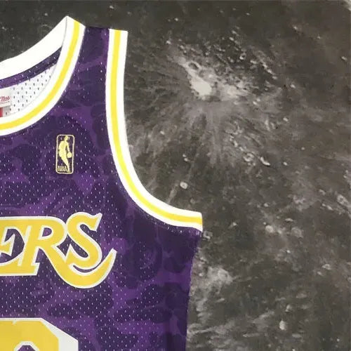 NBA Los Angeles Lakers BAPE×M&N BAPE#93 Purple Hardwood Classics Swingman Jersey S-XXL