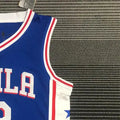 NBA Philadelphia 76ers Round Neck Blue 75th Anniversary Jersey IVERSON#3 S-XXL