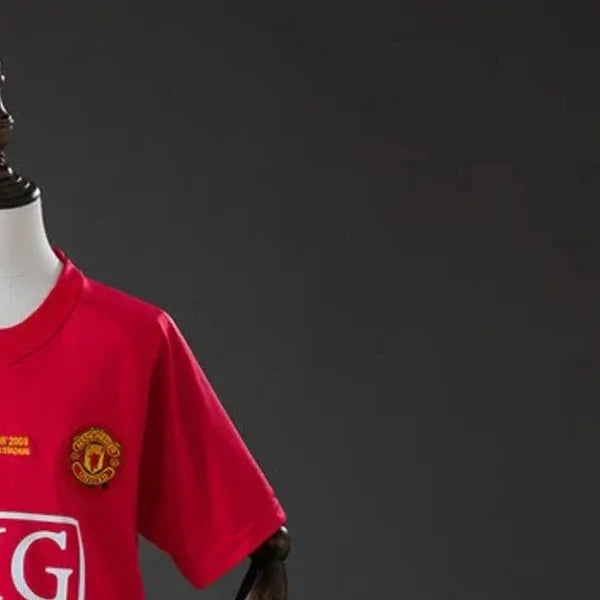 Retro Manchester United 200708 Champions League Version Home Kid Kits