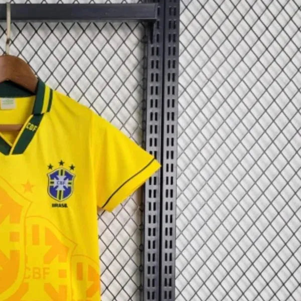 Retro 1994 Brazil home jersey Kid Kits Size 16-28