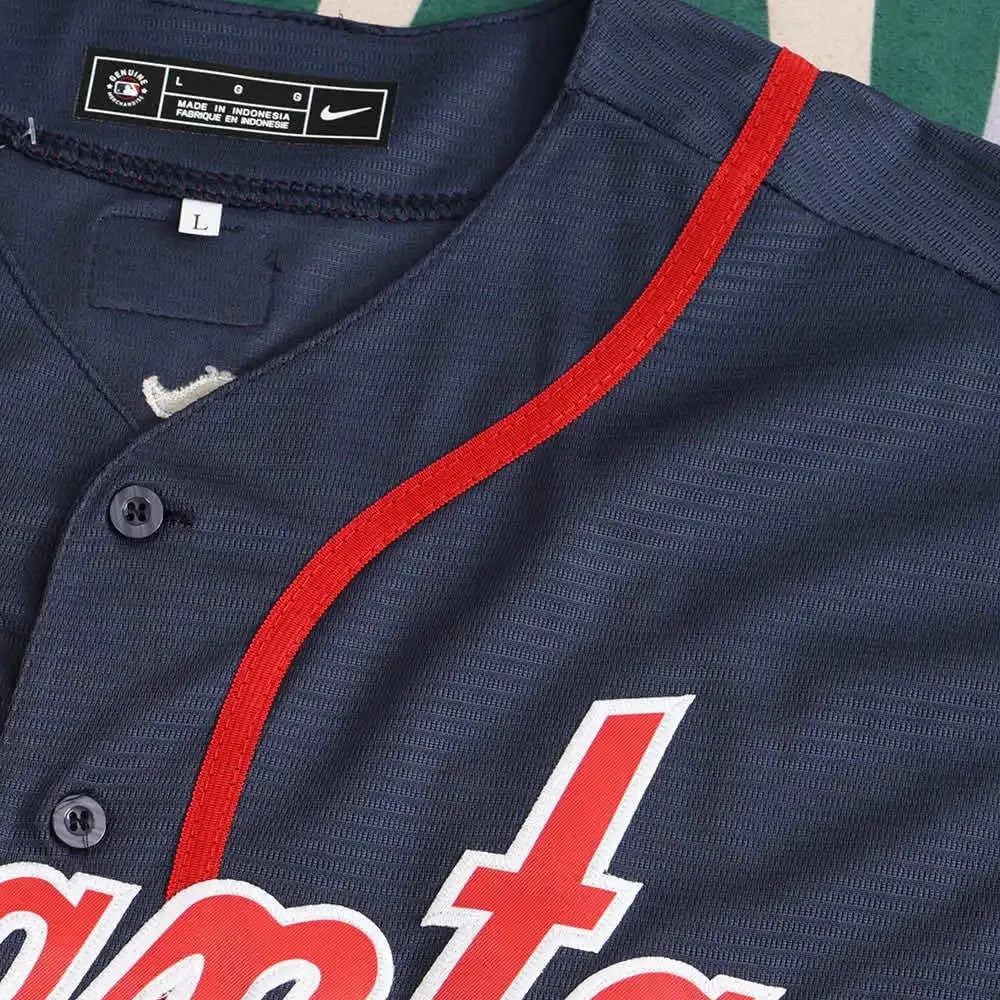 MLB Atlanta Braves Navy Blue Jersey ACUNA JR. #13