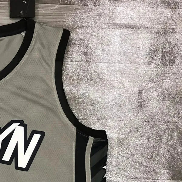 NBA Brooklyn Nets V-neck Grey Jersey Irving#11S-XXL