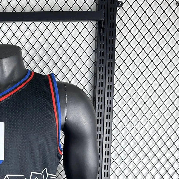 NBA Philadelphia 76ers 2021 V-Neck City Edition Black Jersey HARDEN#1 S-XXL