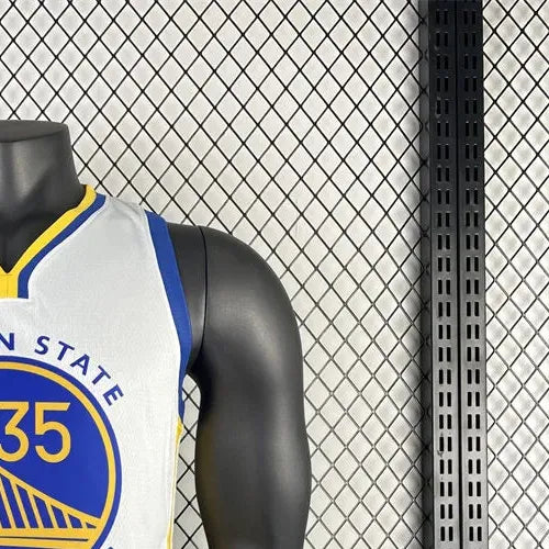 NBA Golden State Warriors 2023 V-Neck White Jersey DURANT#35 S-XXL