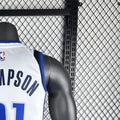 NBA Dallas Mavericks V-Neck White Jersey THOMPSON#31 1 S-XXL