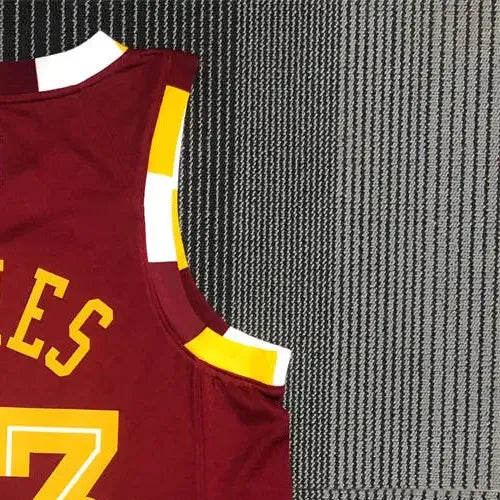 NBA Cleverland Cavaliers V-Neck Red 75th Anniversary JAMES#23 jersey S-XXL