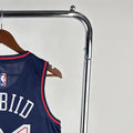 NBA Philadelphia 76ers 2024 Round Neck City Edition Black Jersey EMBIID#21 S-XXL