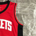 NBA Houston Rockets V-Neck Red Jersey McGRADY#1 S-XXL