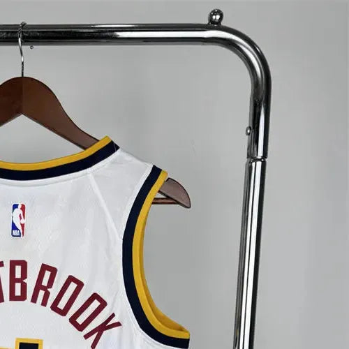NBA Denver Nuggets Round Neck White jersey WESTBROOK#4 S-XXL