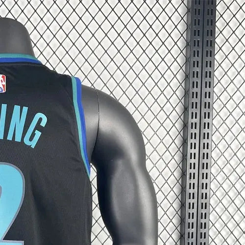 NBA Dallas Mavericks V-Neck Black Jersey IRVING#2 S-XXL
