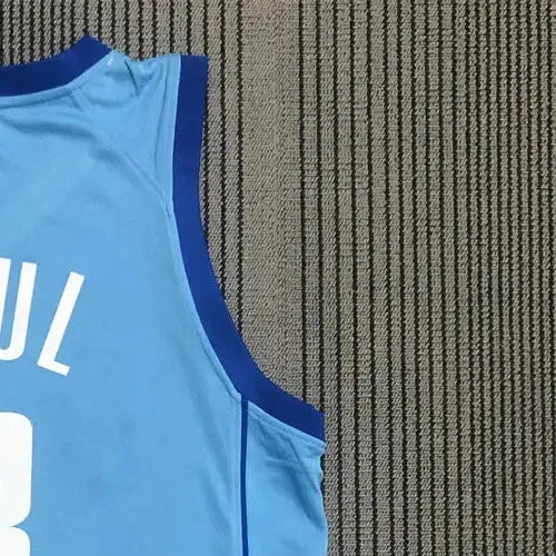 NBA Houston Rockets V-Neck Light Blue Jersey PAUL#3 S-XXL