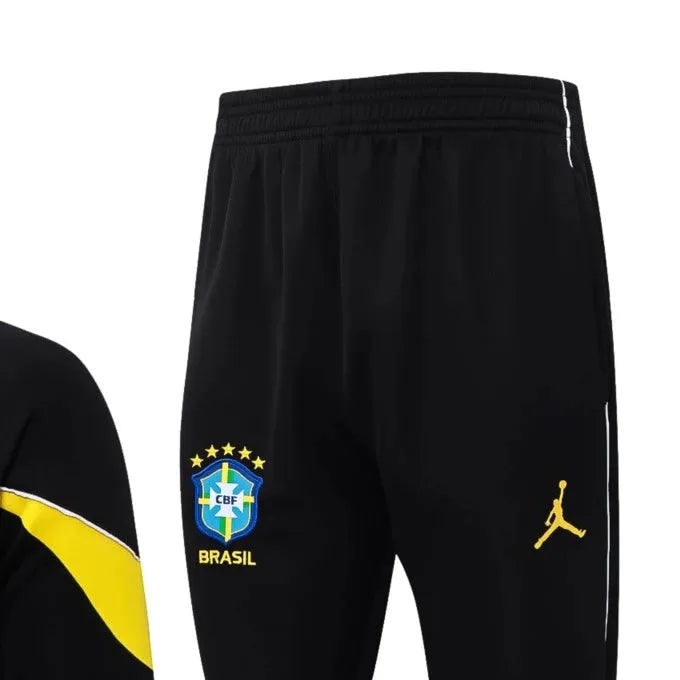 2026 Brazil Black Jacket Training Suit Set