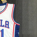 NBA Philadelphia 76ers Round Neck Black 75th Anniversary Jersey EMBIID#21 S-XXL
