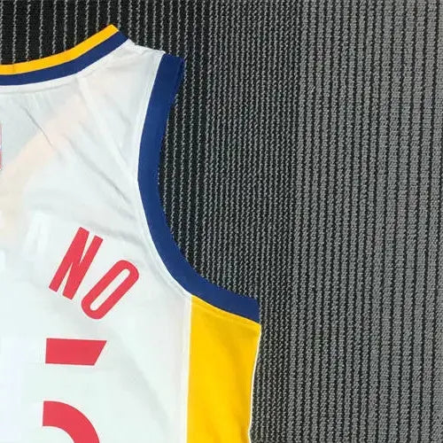 NBA Golden State Warriors V-Neck Mexico Edition 75th Anniversary White Jersey TOSCANO#95 S-XXL