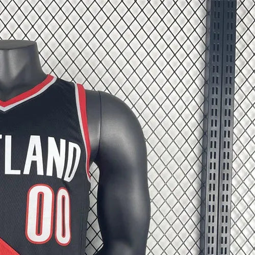 NBA Portland Trail Blazers 2023 V-Neck Black jersey HENDERSON#00 S-XXL