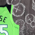 NBA Minnesota Timberwolves V-Neck Green ROSE#25 Jersey S-XXL