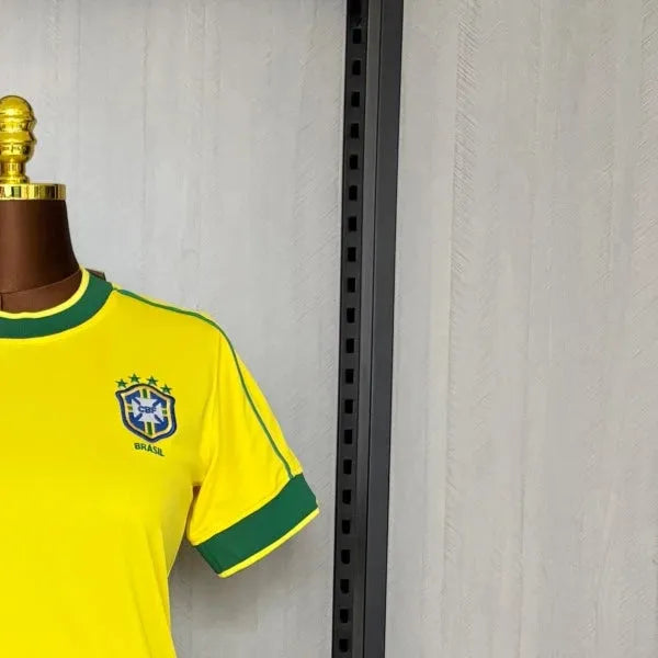 Retro 1998 Brazil Home Womens Jersey