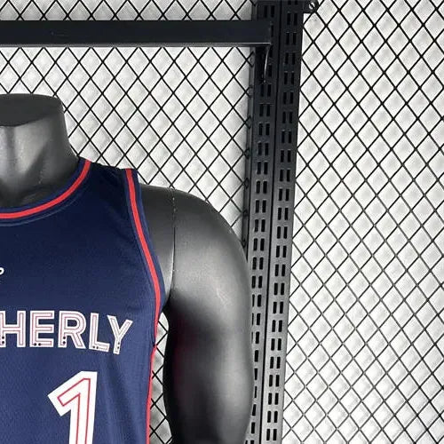NBA Philadelphia 76ers 2024 Round Neck City Edition Black Jersey HARDEN#1 S-XXL