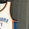 NBA Oklahoma City Thunder V-Neck White Jersey WESTBROOK#0 S-XXL