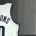 NBA Brooklyn Nets V-Neck White 75th Anniversary Jersey SIMMONS#10 S-XXL
